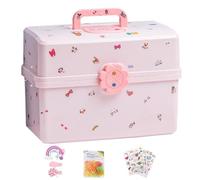 Genérico Rangement d'accessoires pour cheveux : design imperméable à couches, structure compacte, étui organisé pour chapeaux, conteneur d'accessoires multi-sections