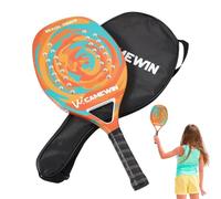 Genérico Raquet Raquette de tennis pour adultes en carbone, arnaque de théâtre de plage en mousse EVA durable avec sac pour le parc en plein air Raquette de tennis de plage
