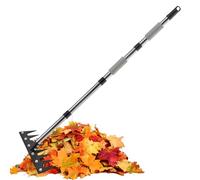 Genérico Râteau de jardinage avec manche long, râteau de jardinage pour mauvaises herbes avec manche | Scarificateur télescopique pour le jardinage pour nettoyer les accules du sol et des massifs de