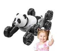 Genérico RC Stunt Auto Spielzeug - 9,06 x 6,5 x 5,12 Zoll Robot Panda Stuntauto Mit Lichteffekten - PP Rennroboter-Fahrzeug Im Panda-Design Für Kinder, Jugendliche Und Schüler