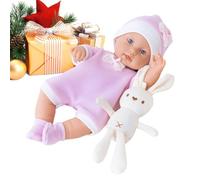Genérico réaliste pour - 30 cm - Lavable - Décoration de la Maison réaliste avec Lapin - bébé pour Filles, pour Famille, Amis, Adolescents, Anniversaire, Noël