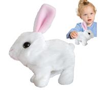 Generico Realistic Interactive Bunny Plush Toy 16 x 9 x 16 cm, 2025 Updated Easter Rabbit With Walking, Sound And Ear Wiggle Action, Soft Fabric 150 g Battery Powered Companion For Kids Gift