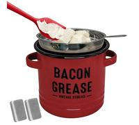 Genérico Récipient pour graisses de Beicon, flacon de 1 200 ml avec spatule, filtre économiseur de graisse de Beicon | pour la cuisson, la friture, les vacances, le camping, Thanksgiving et restaurant