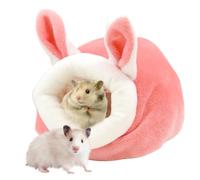 Generico Refuge pour petits animaux de compagnie - Maison pour hamsters avec oreilles de lapin, linge d'hiver doux | Accessoire de cage de chinchilla en peluche de sommeil amovible pour