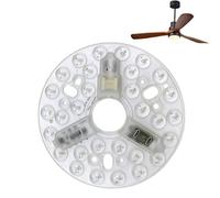 Genérico Remplacement de lumière LED de ventilateur de plafond 15 W 3CCT Dimmable Kit de modernisation avec fonction de mémoire Base en aluminium universelle Compatible avec la plupart des