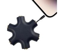 Generico Répartiteur audio, jack 3,5 mm pour appareils audio, connecteur stéréo pour partage de musique et vidéo sur PC, ordinateur portable, tablette