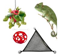 Generico Reptile Hammock Lounger, Snake Resting Ball Seat, 12 x 12 Inches Gecko Hammocks with Climbing Mesh, Lizard Lounger Cotton Net, Chameleon Exercise, Bearded Dragon Hammock for Feeding Play