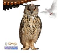 Generico Respingi Épouvantail - Hibou protecteur de jardin de 60 cm Pendentif dissuasif à suspendre avec corps en polypropylène résistant aux agents atmosphériques