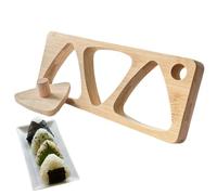 Generico Riceball Mold - Wood 22 x 22 x 1,5 cm / 25 x 10 x 1,5 cm Classic Non-Stick Triangular Sushi Press | Wooden Rice Ball Mold | DIY Kitchen Tool For Home Picnic Lunch Meal Prep
