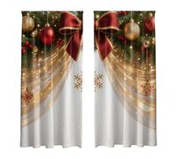 Generico Rideaux De Noël Pour Chambre De,Ensemble De Deux Panneaux De Décoration De Fête | Rideaux Pour Les Fêtes | Pour Fenêtre De Chambre et Photographie De Maison