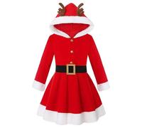 Generico Robe de Père Noël | vêtements de Noël pour filles de 3 à 15 ans, robe cosplay de Noël pour jeux de rôle, banquets, déguisements, danses étudiantes, événements et spectacles