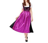 Genérico Robe dirndl allemande pour femme, costume d'Oktoberfest, bière allemande, costume traditionnel bavarois, tablier, costume pour la fête de l'Oktoberfest, carnaval, fête d'Halloween