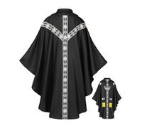 Generico Robes De Clergé Pour Hommes | avec Étole et Planète Catholique | Costume De Prêtre Avec Broderies,pour Carnaval Fêtes Mariage et Photographie