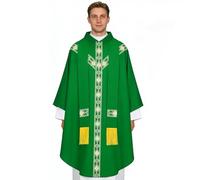 Generico Robes De Clergé Pour Hommes | avec Étole et Planète Catholique - Costume De Prêtre Avec Broderie - pour Prière Hommes Cosplayer Mariage Carnaval Stage Party Photoshoot Fêtes