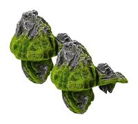 Genérico Roca Lot de 2 mousses réalistes en résine 3D flottantes pour terrarium, grenouille, serpent et aquarium
