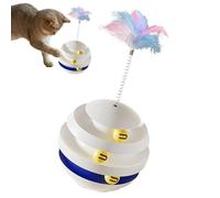 Generico Roller Cat Track, Cat Ball Tower, Active Cat Toys, Fun Cats Turntable, Multi-Layer Roller Cats Toy Tower with Ball Tracks for Indoor and Outdoor Use Interactive Cats Toy