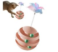 Generico Roller Cat Track, Cat Ball Tower, Active Cat Toys, Fun Cats Turntable, Multi-Layer Roller Cats Toy Tower with Ball Tracks for Indoor and Outdoor Use Interactive Cats Toy