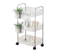 Generico Rolling Cart - Acrylic Multi-couche Snack Trolley | Storage Cart With Lockable Wheels - For Office Home Kitchen 93,5 x 34 x 22 cm/36,8 x 13,4 x 8,7 pouces Dorm Bedroom Pantry Craft Salon