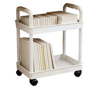 Generico Rolling Storage Cart - 2 niveaux Mobile Organization Rack | Rolling Cart 2 niveaux Mobile Storage With Wheels | Craft Carts | Portable Shelving Systems For Kitchen Bathroom Laundry Systems
