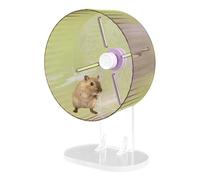 Genérico Roue de hamster - 8,27 pouces - Roue de hamster silencieuse | Roue d'exercice en acrylique compatible | Roues de hamster pour hamster Spinner avec support réglable pour souris Co