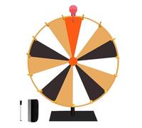 Generico Roue pivotante pour récompenses, roue de récompenses, roue de récompenses colorée avec support, roue de roulette Spinner de table de 10/15 fentes pour carnaval, foires, jeux de Spin de la