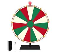Generico Roue pivotante, roue pivotante, roue de récompense colorée avec support - Roulette de table Spinner of Fortune Gira The with Erase, 10/15 Slots Game Spinner Wheel