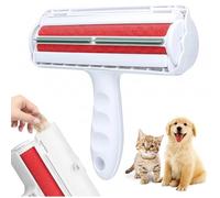 Genérico Rouleau anti-poils pour animaux de compagnie - Brosse réutilisable et lavable pour chiens et chats, outil efficace pour enlever les poils sur tapis, canapés et vêtements (rouge)