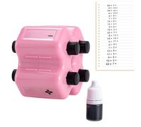 Generico Rouleau pour tampons mathématiques, outil d'apprentissage arithmétique, kit d'exercices de calcul, éducatif pour la conception d'encre rechargeable pour additions, soustractions