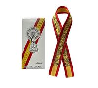 Genérico Ruban original avec la mesure de la Vierge du Pilier. Bracelet drapeau de l'Espagne Notre Dame du Pilier.