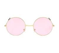 Genérico Runde Sonnenbrille - Retro-Hippie-Brille Mit Runden Getönten Gläsern, Runde Sonnenbrille Für Herren, Hippie-Brille Für Damen, Tolle Partygeschenke, rose, Consulte la descripción