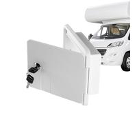 Generico RV Cable Hatch - ABS And Stainless Steel, Screw-Fixed Cord Hatch Waterproof And | 180° Openable Power Inlet Cover, RV Power Cord Door For Trailer, Yacht, Motorhome, Marine Use