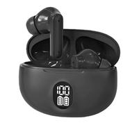 Generico S510 Earbuds Wireless | In-Ear, V5.4, Type-C Charging | Digital Display Noise Cancelling Headphones | Sport Earphones Skin Tone/Obsidian Black, 10m Range