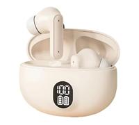 Generico S510 Earbuds Wireless | In-Ear, V5.4, Type-C Charging | Digital Display Noise Cancelling Headphones | Sport Earphones Skin Tone/Obsidian Black, 10m Range