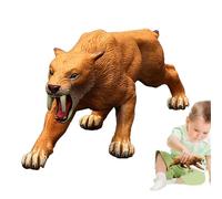 Genérico Sabertooth Tiger Toy Figurine préhistorique en PVC Modèle réaliste d'action de Smilodon pour