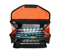 Genérico Sac à appâts, sac en maille portable avec poignée, organisateur d'appâts souples pour eau salée douce, plage, rivière, lac étang et mer ouverte, orange, Consulte la descripción, Voir