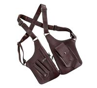 Generico Sac à bandoulière double pour homme - avec sangle réglable anti-vol imperméable à l'eau - sac à bandoulière pour homme - pour une utilisation quotidienne en voyage marche et shopping, Café