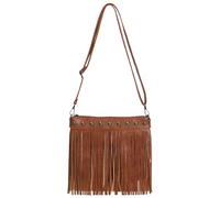 Genérico Sac à bandoulière - Tassel Purse For Women, PU Leather Fringe Bag With Detachable Strap, Large Capacity Handbag For Party, Travel And Daily Use, Stylish Gift Birthday And Holiday, Marron