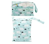 Generico Sac à Couches | 2 Pièces Organisateur Pour Bébé Imperméable Et Lavable - Sac À Linge Humide Et Sale - Pour Maillots de Bain Couches Lingettes Vêtements