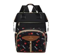 Generico Sac à dos à couches, grande capacité fourre-tout maternité porte-bébé | sac à couches de voyage avec changement | pour papa maman père femmes hommes garçons filles, Noir , Reportez-vous à la