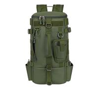 Genérico Sac à dos avec porte-cannes - Sac banane de randonnée avec rangement pour appâts, travaux de construction, camping et chasse, Vert militaire, Consulte la descripción