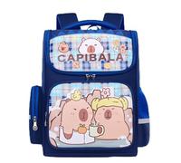 Genérico Sac à dos Capibara | Motif animal adorable | Imperméable grande capacité avec compartiment pour filles de la petite enfance école, voyage, camping, saphir, Consulte la descripción