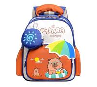 Generico Sac à dos Capibara pour grande école, sac d'école mignon - sac d'épaule pour bouteille livre stationnaire poche maternelle voyage goûter, marron, Reportez-vous à la description, Se référer à
