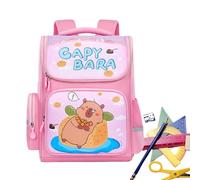 Genérico Sac à dos Capybara - Sac à dos à motif d'animaux 30 x 16 x 39 cm | Partition Design imperméable Bookbag | Sacs scolaires pour, Rose clair, Voir la description, Voir description