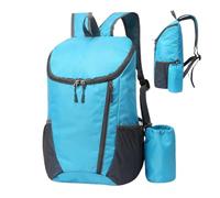 Genérico Sac à dos de randonnée : sac à dos pour camping, plein air, pliable, imperméable de 20 litres, sacs d'alpinisme en plein air pour suivre les sports Adventure Fishing Scout Portage, Bleu lac