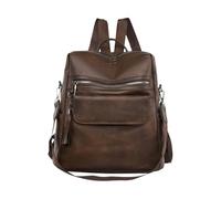 Generico Sac à dos de travail féminin - sac à dos d'affaires, sac officiel | sac à bandoulière de grande capacité avec pendentif de pompons, polyvalent pour les déplacements et élégant Quotid, marron