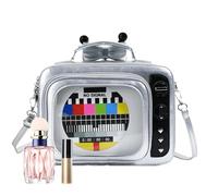 Generico Sac à dos d'école en forme de TV rétro | Sac journalier multifonctionnel léger pour femmes filles, usage quotidien de navetteurs, école, voyage, argent, riferimento alla descrizione