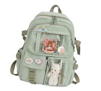 Genérico Sac à dos mignon - Sac d'élève léger, détail d'ours luxueux | Sac à dos esthétique doux, transporteur de livres pour adolescents pour fournitures scolaires, voyages quotidiens, tenues