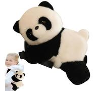 Generico Sac à dos pour animaux farcis de panda rouge - peluche épaule, mignon sac poilu | sangle réglable doux, voyage enfants adolescents adultes amoureux ester, panda, Fare riferimento alla