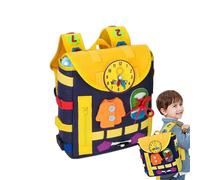Generico Sac à dos pour -Backpack éducatif de Soft Felt avec de table occupés intégrés, activités d'apprentissage d'âge préscolaire, outils de développement de la motricité fine