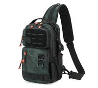 Genérico Sac à dos pour boîte de pêche, sac à dos de chasse résistant - Fournitures de pêche pour sports de plein air Sac messager eau douce eau salée voyage camping randonnée kayak, vert, Consulte la